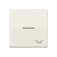 JUNG Клавиша для выключателя с окошком для подсветки и символом "свет" слоновая кость