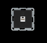 Jasmart Интернет-розетка RJ45 с накладкой, цвет Антрацит