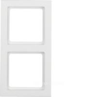 Berker Q.3 Полярно-белый с эффектом бархата Рамка 2-местная