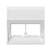 Simon Cima 500 Белый Адаптер для 2 шт RJ-45 CJ545.., CJ645.., CJ6A45F + MD67, наклон, 50х50мм