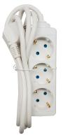 Simon Brico Белый Удлинитель на 3 розетки Schuko, кабель 2м