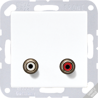 JUNG 2x Cinch Audio (RCA), слоновая кость