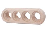 BIRONI Бук Натурэль Рамка 4-ая для монтажа с декоративной трубой (2 выхода)