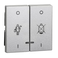 SE Merten SM Алюминий Клавиши "перечеркнутый звонок","горничная" с подсветкой