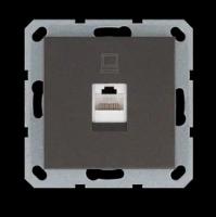 Jasmart Интернет-розетка RJ45 с накладкой, цвет Мокко