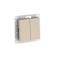Systeme Electric AtlasDesign Песочный Переключатель 2-клавишный, сх.6/2, 10АХ, мех., быстрозажим. клем.