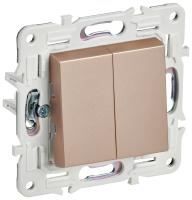 IEK SKANDY Песочный Выключатель 2-клавишный перекрестный 10А SK-V06Sa
