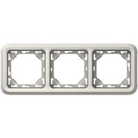 Legrand Plexo Белый Рамка 3-ая горизонтальная с суппортом, для внутреннего монтажа IP55