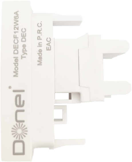 Donel Розетка DEC RJ45 UTP кат.6a, 1мод., бел. (22.5х45мм), DECF12W6A