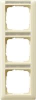 Gira Standard 55 Кремовый глянец Рамка 3-я вертикальная с полем для надписи
