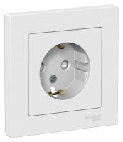 Systeme Electric AtlasDesign Лотос Розетка с/з со шторками, 16А, в сборе