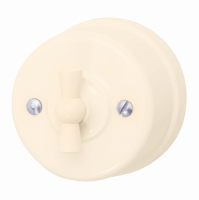 BIRONI Лизетта Пластик Песочное золото Выключатель 2-кл