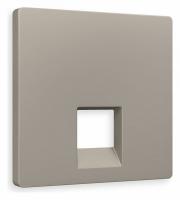 Лицевая панель ALFA (Серо-бежевый матовый) для компьютерной/телефонной розетки RJ-45/RJ-11 QUANT AP3720