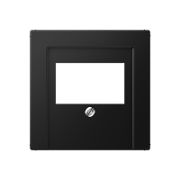 JUNG A Flow/A 550 Черный матовый Накладка на USB зарядные устройства и TAE-розетки с видимым винтом