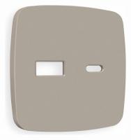 Лицевая панель OMEGA (Серо-бежевый матовый) для розетки 2USB A+C QUANT OP3710