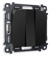 Комплект механизма 3-клавишного выключателя OMEGA MO805010 Черный матовый QUANT