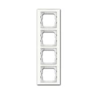 ABB BJE Axcent Белое стекло Рамка 4-ая