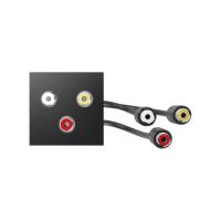 Simon 400 Черный Модуль с адаптером, проходной 3xRCA мама/мама