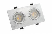 DK3022-CM Встраиваемый светильник, IP 20, 10 Вт, GU5.3, LED, серый, пластик