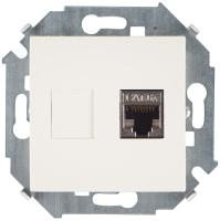 Simon 15 Слоновая кость Розетка компьютерная RJ45 кат.6A (АМР, FTP)
