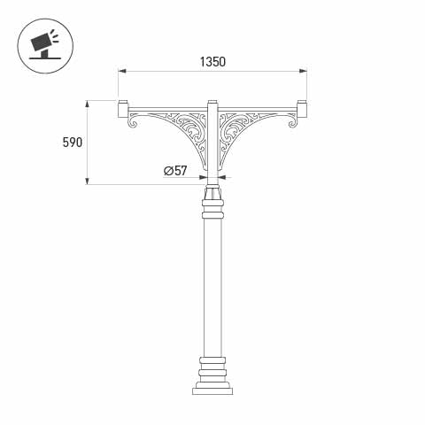 Arlight Кронштейн OXOR-SB5-3 BLACK (Сталь)