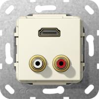 Gira Разъем HDMI, тюльпан аудио