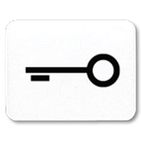 JUNG CD 500/CD plus Белая Линза с символом КЛЮЧ для клавиши с окошком