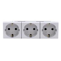 DKC Тройная розетка Viva серая