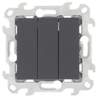 Simon 24 Графит Трехклавишный выключатель Simon 24 Графит Трехклавишный выключатель