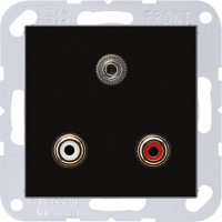 JUNG 2x Cinch Audio (RCA) / Stereo разъем (TRS 3.5 mm), чёрный