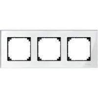 SE Merten SM M-Elegance Стекло Белое Рамка 3-ая