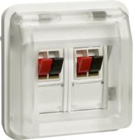 Berker W.1 Полярно-белый Розетка для громкоговорителя, Stereo, скрытый монтаж, IP55 Berker W.1 Полярно-белый Розетка для громкоговорителя, Stereo, скрытый монтаж, IP55