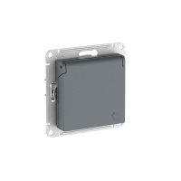 Systeme Electric AtlasDesign Грифель Розетка с заземл. со шторк. с крышкой, 16А,IP20,мех., быстрозажим. клем.