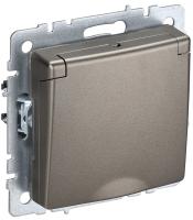 IEK BRITE Роз. с з/к/ш с кр. 16А IP44 РСбш10-3-44-БрШ шамп.