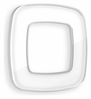 Рамка OMEGA Coint (Белый Стекло органическое/Серебро) 1-ая OF640131