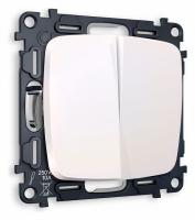 Комплект механизма 2-клавишного проходного выключателя OMEGA MO203020 Жемчуг QUANT