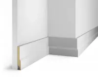 Плинтус PP03, Белый ПВХ, 100x16x2400 мм, МДФ