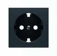ABB SKY Чёрный бархат Накладка для розетки SCHUKO с плоской поверхностью