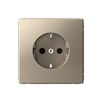 Systeme Electric ArtGallery Шампань Розетка с заземлением со шторками, 16А, механизм, быстрозажим. клем.