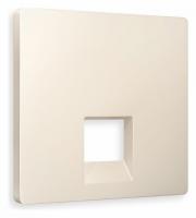 Лицевая панель ALFA (Бежевый матовый) для компьютерной/телефонной розетки RJ-45/RJ-11 QUANT AP3320