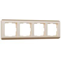 Рамка из поликарбоната на 4 поста Stream шампань W0042111