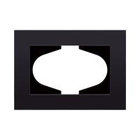 Рамка для двойной розетки, стекло черный Kollinger Reflex MG RM120BK
