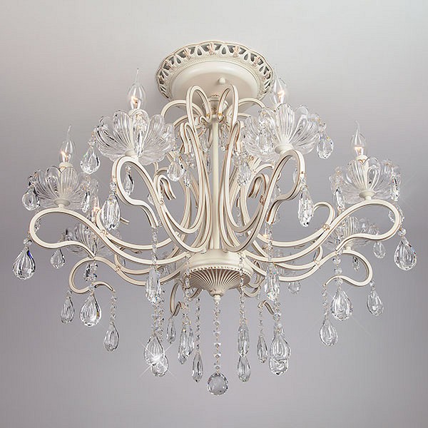 Люстра с хрусталем 12205/8 белый Eurosvet Etna