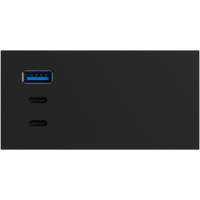 Donel USB зарядное устройство, 100W, Type A + C + C, 4 мод., черн. матовая (90х45мм), DUSB100WANM
