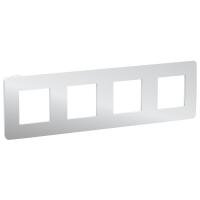 SE Unica Studio Хром/Белая Рамка 4-ная