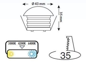 Встраиваемый светодиодный светильник Horoz Rita 3W 4200К 016-037-0003 HRZ00002303