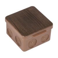 EKF PROxima Коробка распаячная КМР-030-035 пылевлагозащищенная без мембранных вводов (80х80х50) тёмное дерево