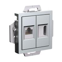 Systeme Electric AtlasDesign Алюминий Розетка двойная HDMI+RJ45, кат.5Е, механизм