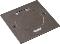 Лючок Surface 2 мод. (1 мод. 45х45 мм.), круглая крышка, оцинкованная сталь, IP44