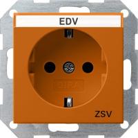 Gira Розетка с зазем конт поле и надпись ZSV